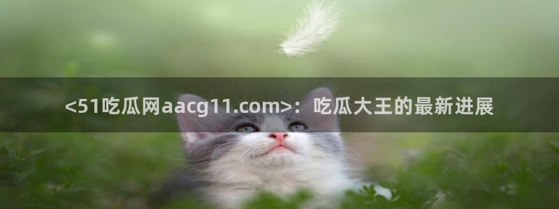 911爆料网红吃瓜：<51吃瓜网aacg11.com>：吃瓜大王的最新进展