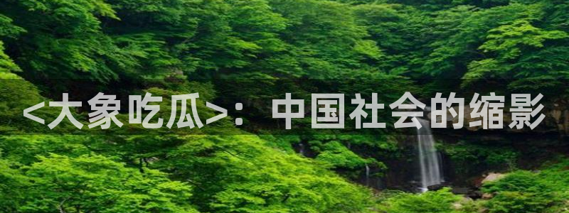 51吃瓜备用线路:<大象吃瓜>:中国社会的缩影